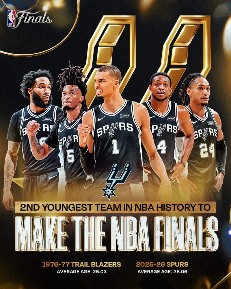九游游戏平台-NBA官方：马刺成历史第二年轻总决赛球队，向第六冠发起冲击
